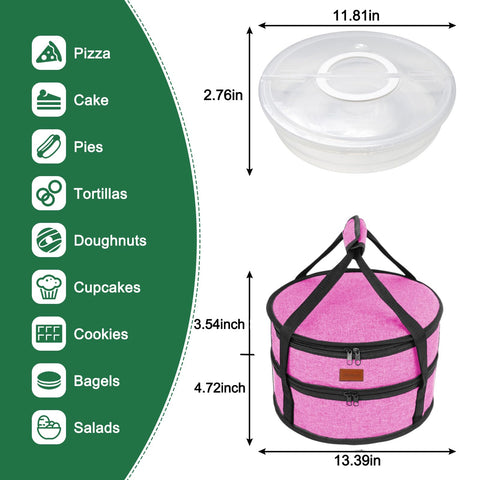 Aufind Portapie Rosa Rojo, capacidad adecuada para tartas estándar
