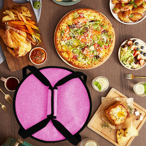 Aufind Portapie Rosa Rojo, vista lateral para mover tartas en eventos