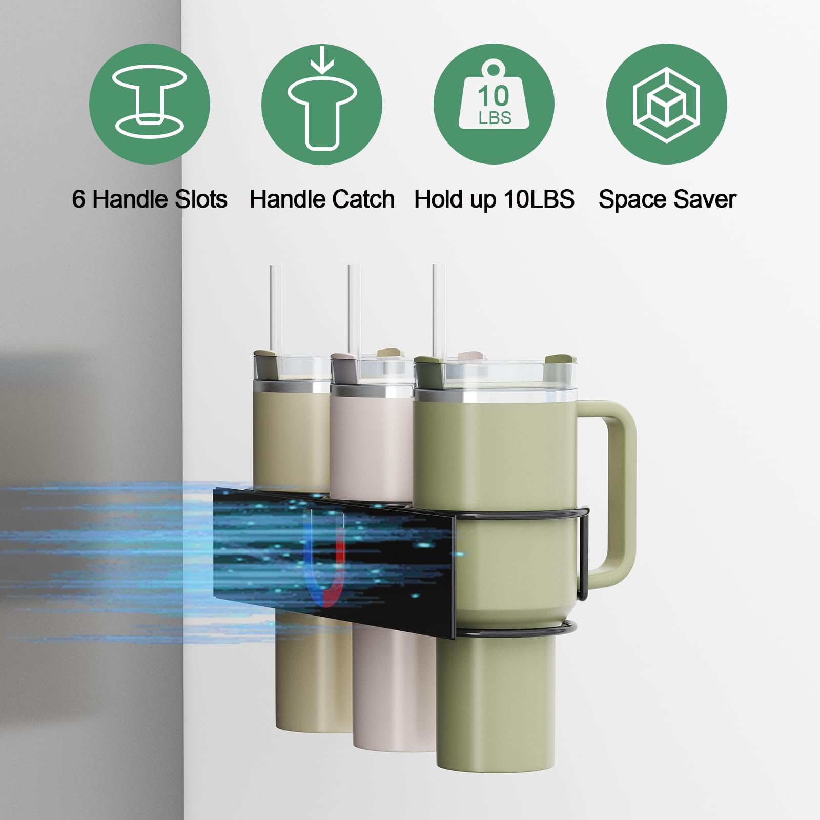 Estante con 8 ganchos para herramientas y accesorios Stanley.