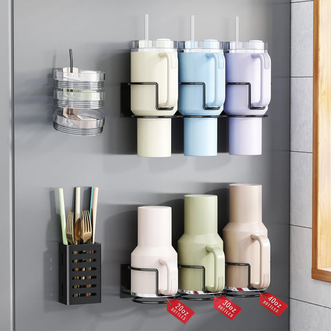 Aufworld porta-copas magnético para nevera mantiene los vasos Stanley en su lugar