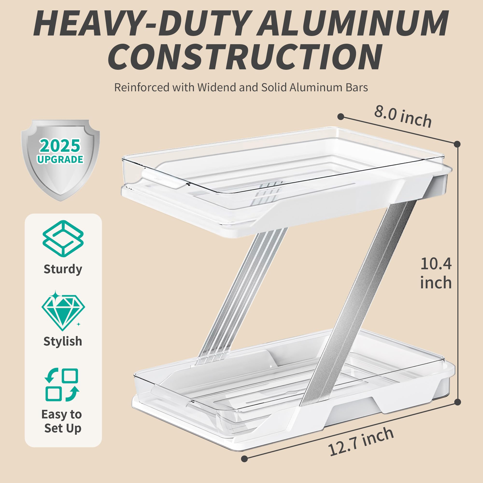 AUGBEAN: estructura de aluminio de alta resistencia para uso diario en baño y cocina.
