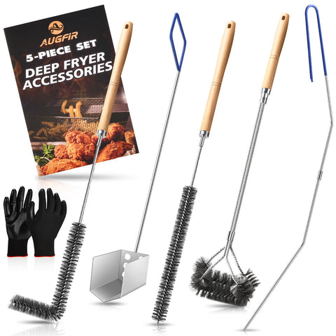 Conjunto de herramientas AugFir para freidoras, ideal para limpieza general en cocina.