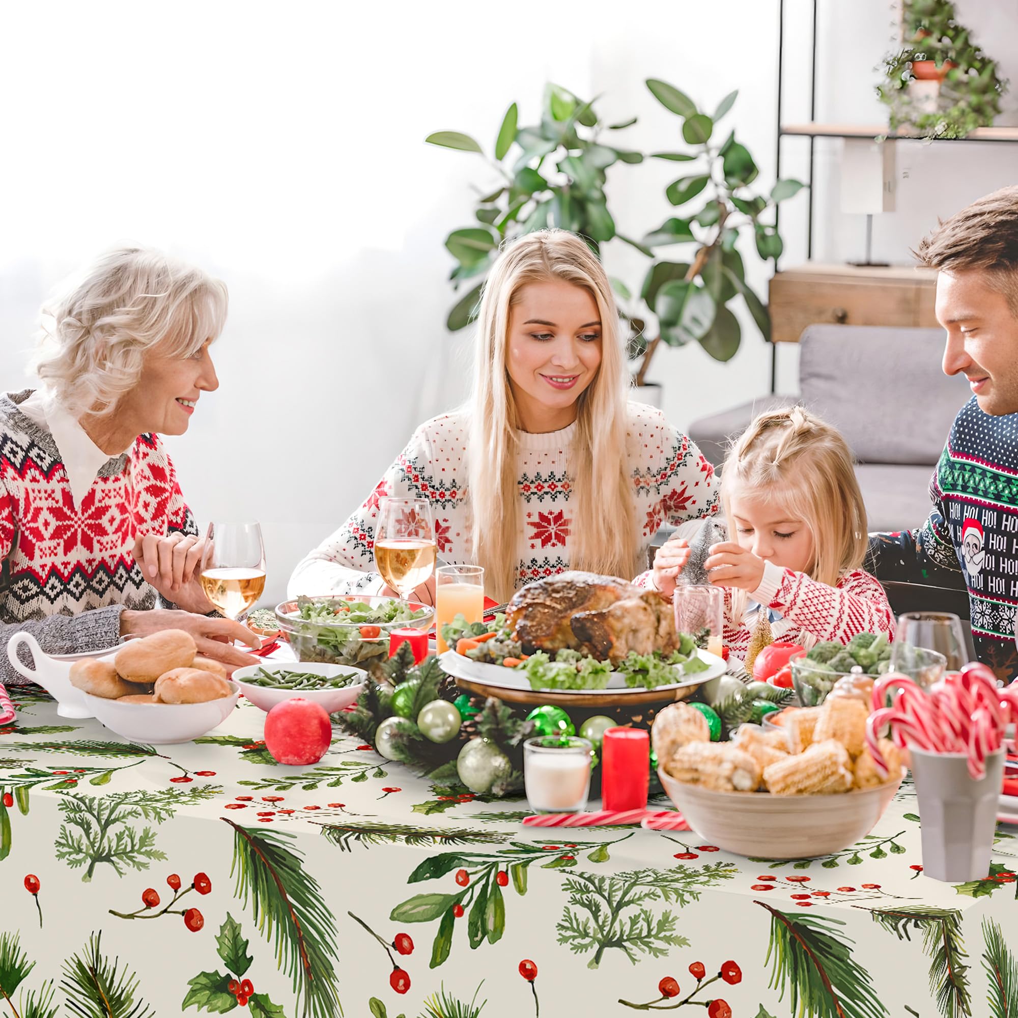 Mantel Augisteen ideal para fiestas navideñas y decoraciones de mesa.