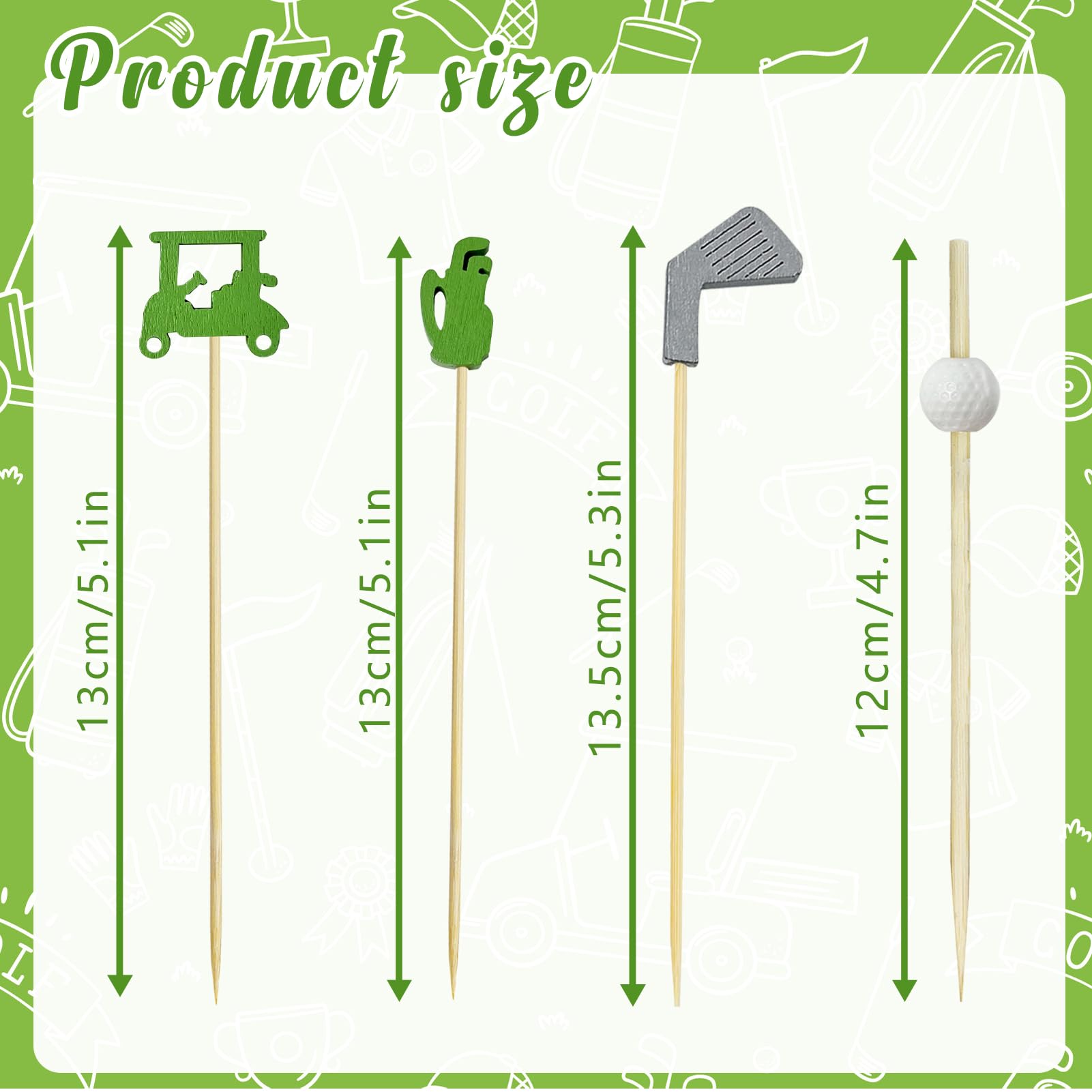 Palillos de cóctel Augoog de 4,7 pulgadas para servir bebidas y bocados.