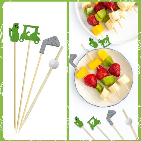 Palillos decorativos Augoog para aperitivos y frutas en la mesa.
