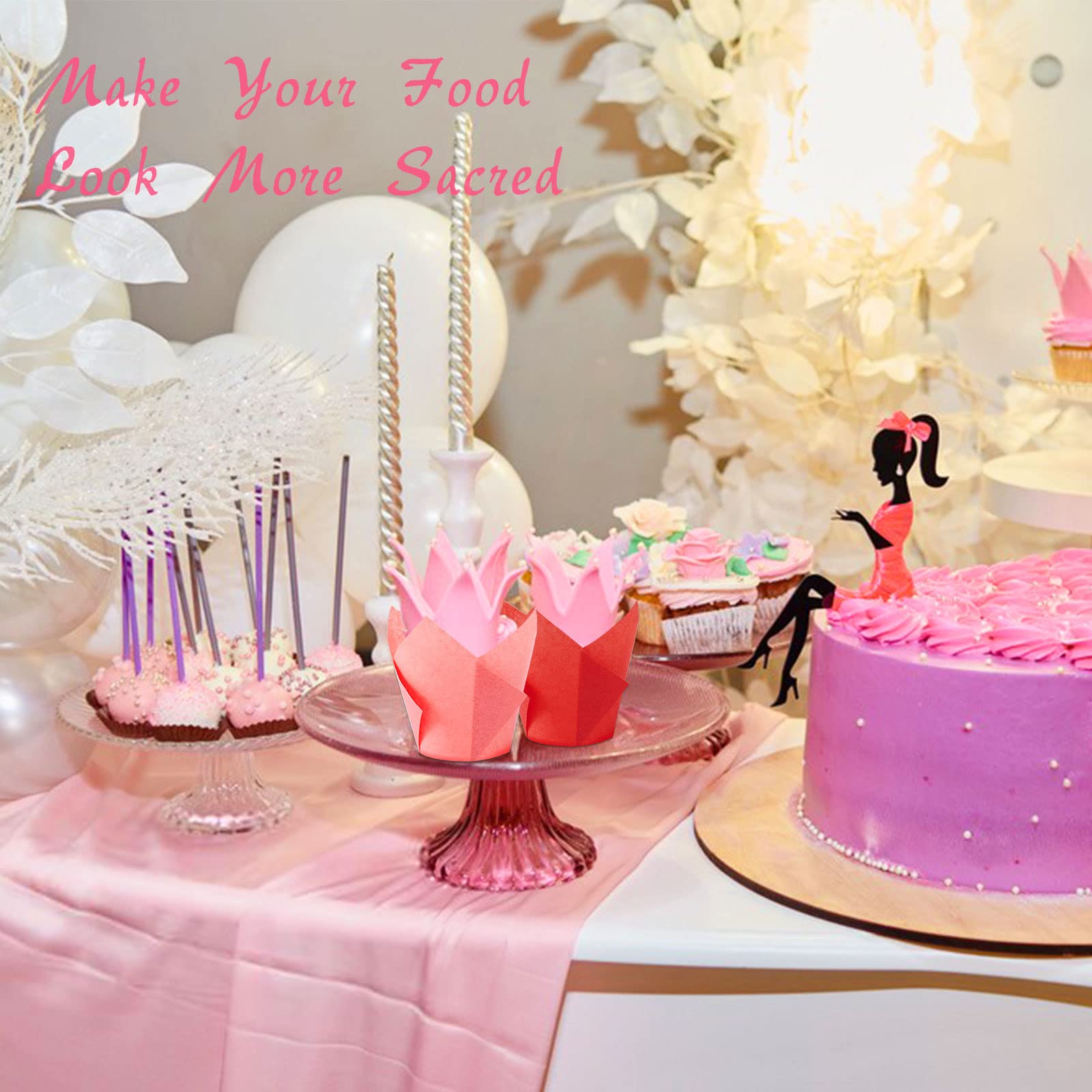 Augshy tulipán para cupcakes; perfecto para eventos como bodas y celebraciones