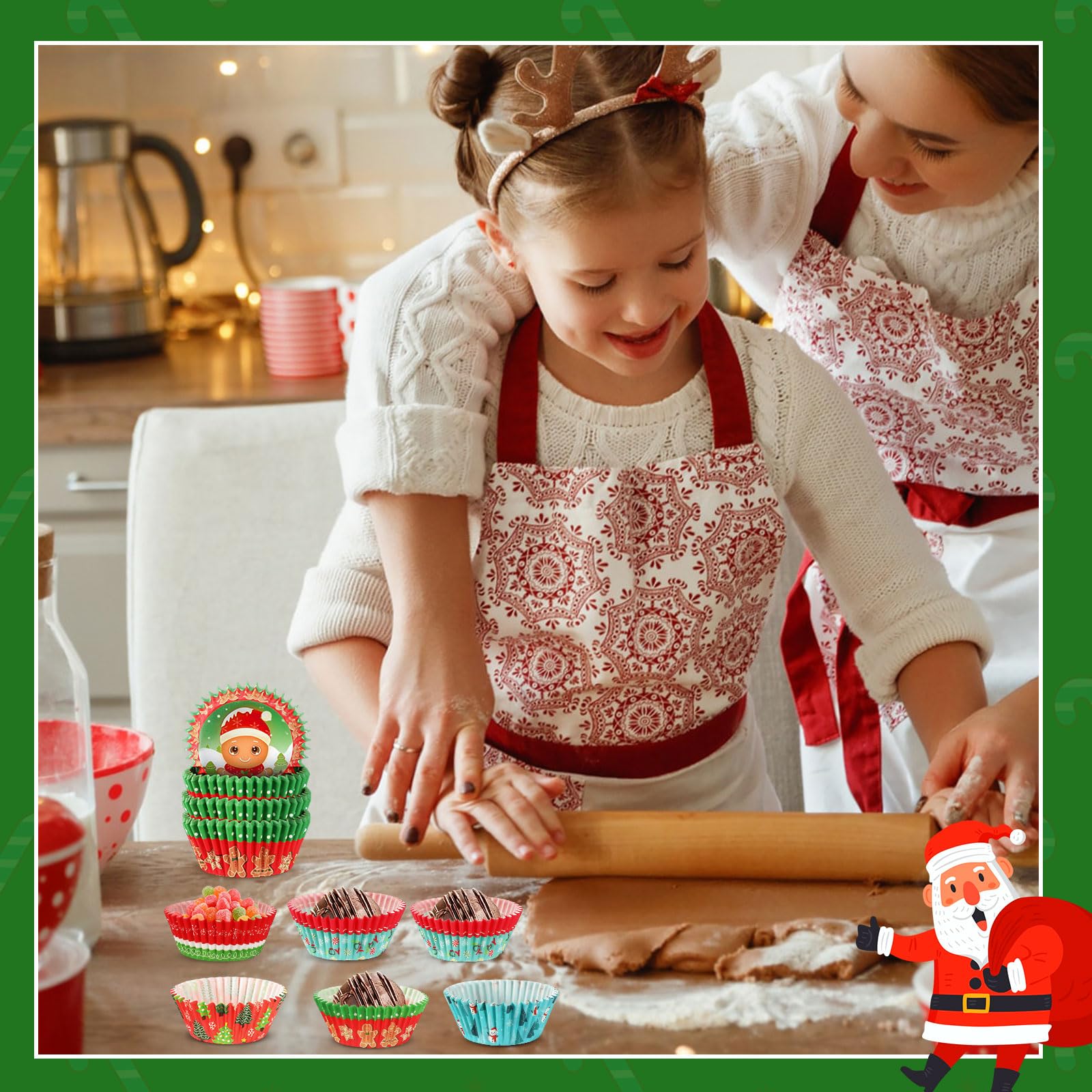 AUGSUN forros mini magdalenas con regalos navideños para presentaciones