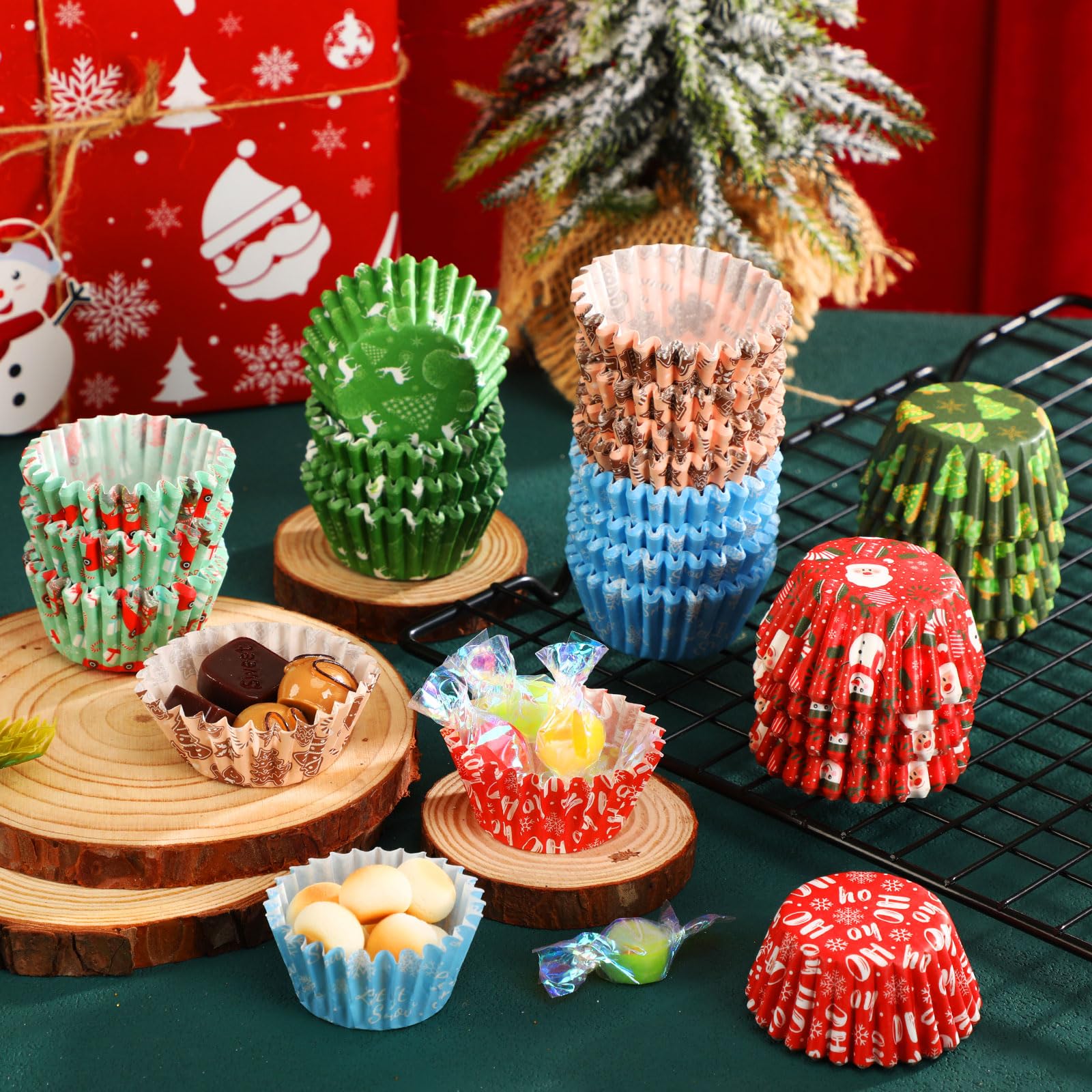 AUGSUN copos de nieve: base estable para mini pasteles y merienda
