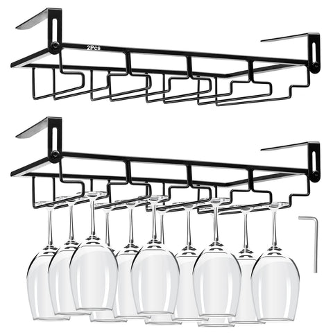 AUHOKY gancho bajo armario para copas, almacenamiento estable y elegante.