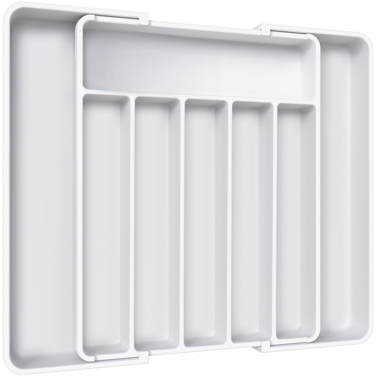 AUJEN organizador de cubiertos en cajón ajustable para ordenar cubiertos.