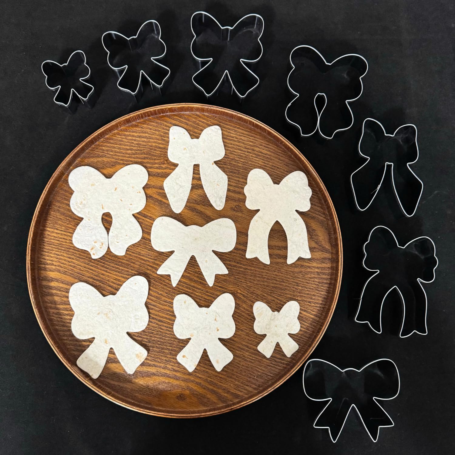 Conjunto de lazos Auktosmn para fondant y galletas de 3.5 pulgadas.