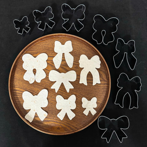 Conjunto de lazos Auktosmn para fondant y galletas de 3.5 pulgadas.