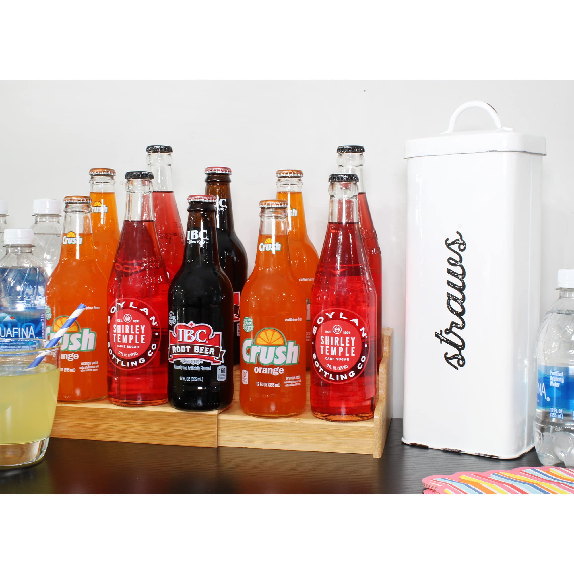 Canister pajitas AuldHome Design, aspecto limpio ideal para cocina.