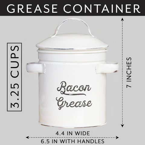 Capacidad de 3.25 tazas del contenedor de grasa de AuldHome Design