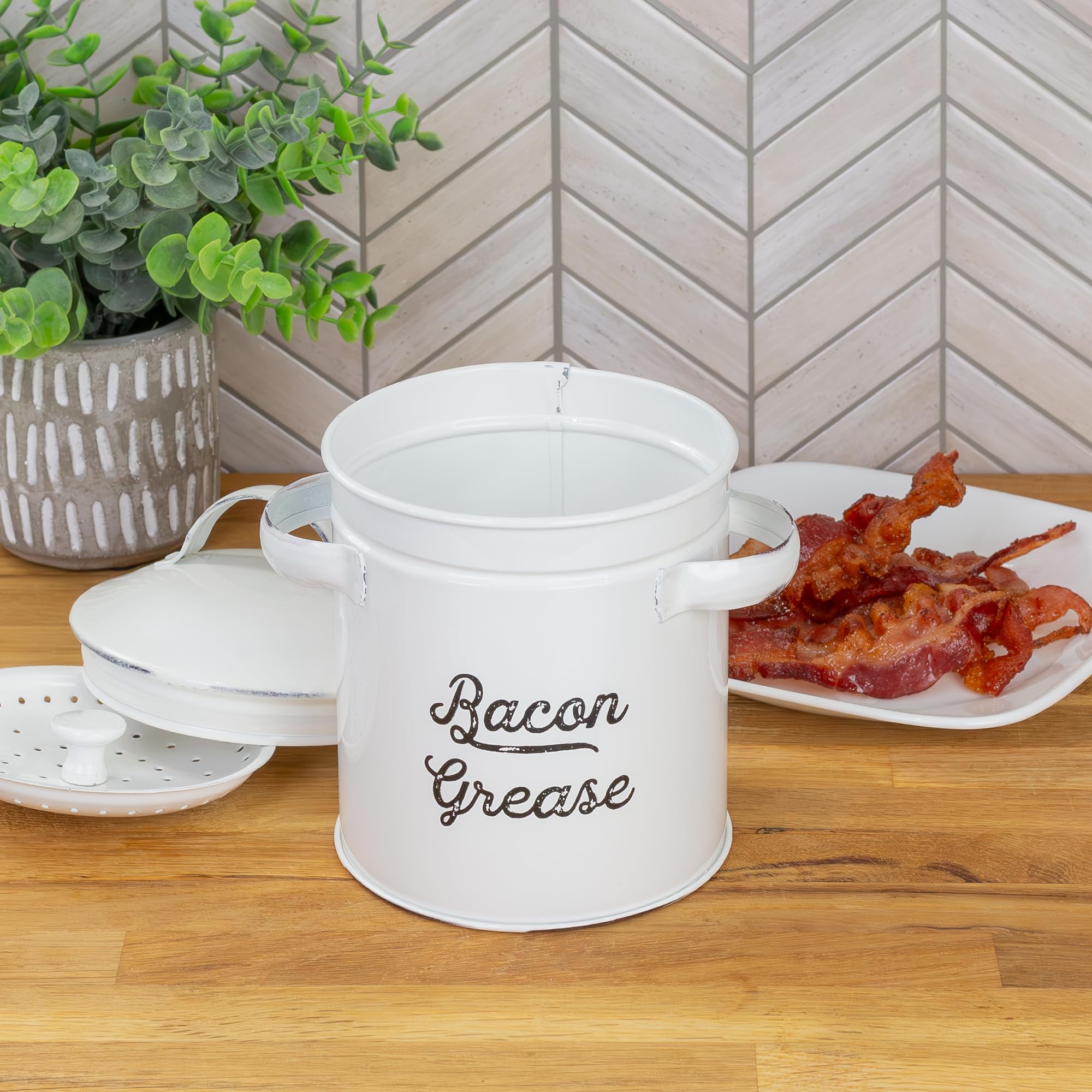 AuldHome Design contenedor grasa con tapa integrada para evitar olores