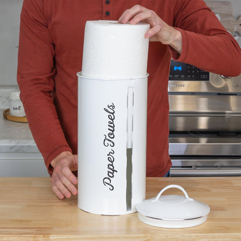 AuldHome Design Porta-papel toallas, alto aproximadamente 37 cm para fácil uso.