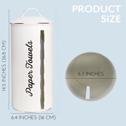 AuldHome Design Porta-papel toallas, diámetro cercano a 16 cm para base sólida.
