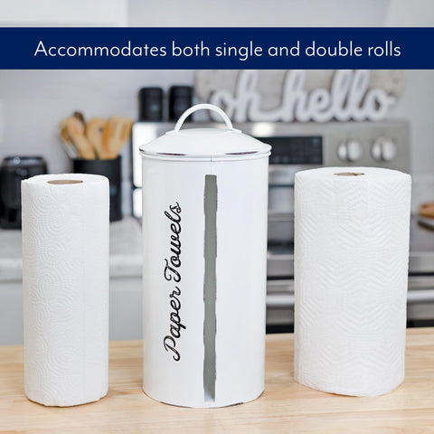 AuldHome Design Porta-papel toallas, diseño completamente cerrado para evitar salpicaduras.