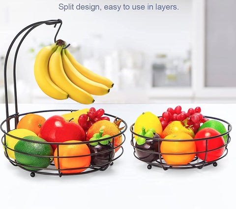 Auledio Cesta Frutas Alturas 15 Pulgadas, mantiene productos organizados