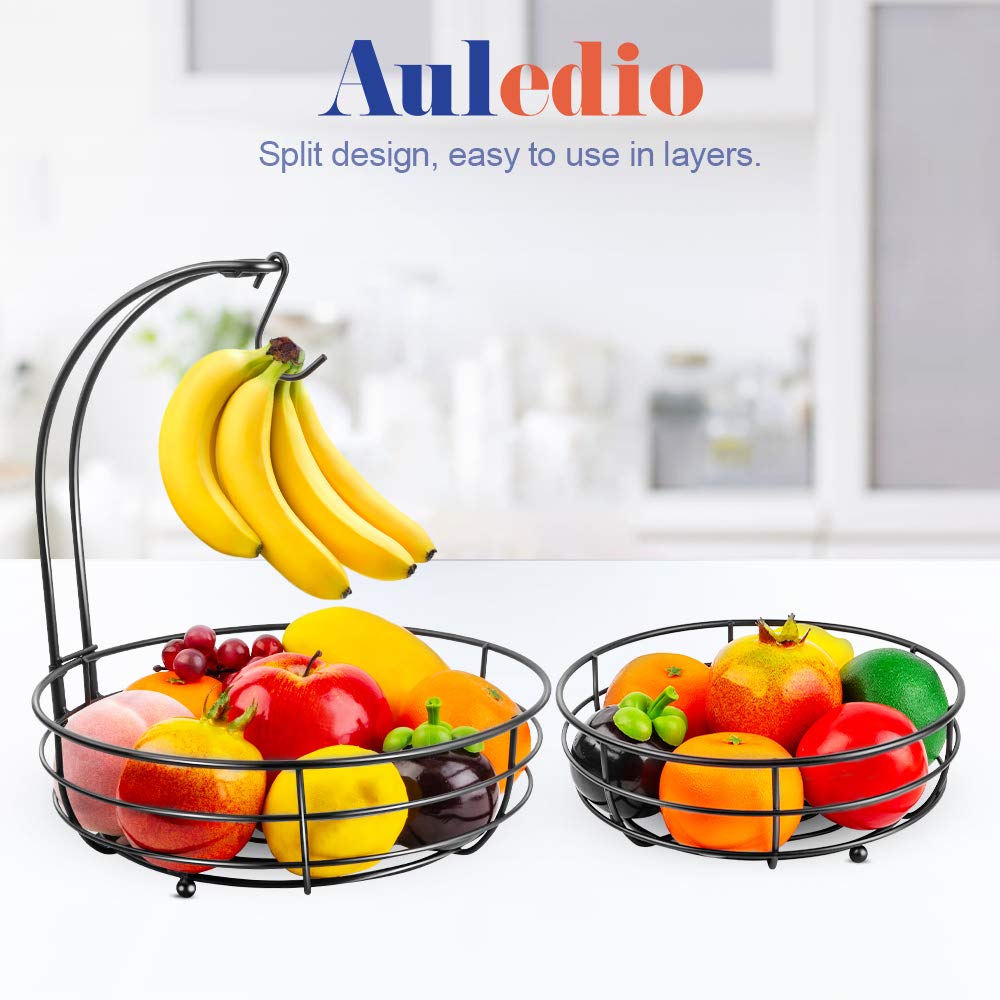 Auledio Hierro: bandeja superior amplia para frutas medianas y coloridas.