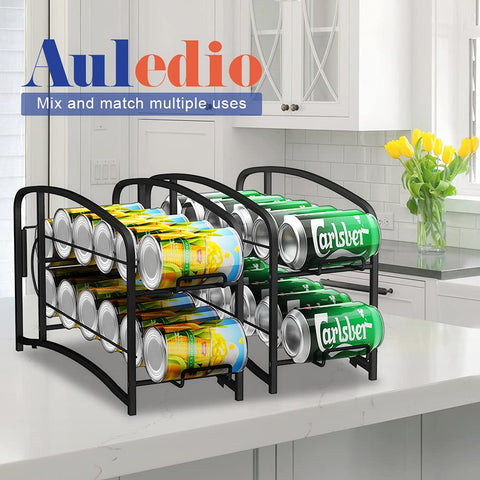 Auledio organizador latas para nevera mejora organización y acceso rápido.