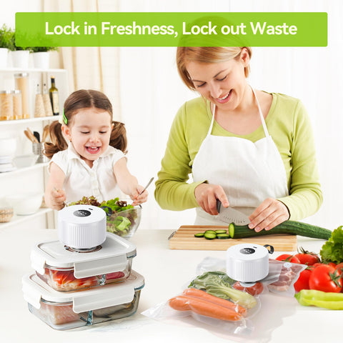Auletor sellador para frascos y contenedores, reduce desperdicios en la cocina.