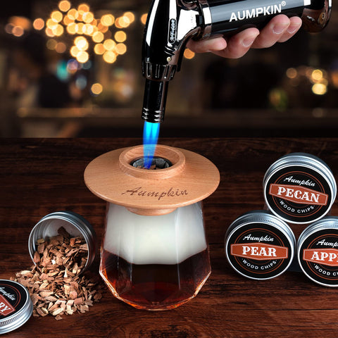Astillas de madera Aumpkin para humo personalizado en bebidas.