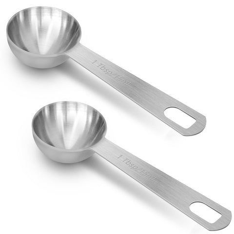 AUOIKK cucharas medidoras de acero inoxidable, una cucharada, lectura fácil para recetas.