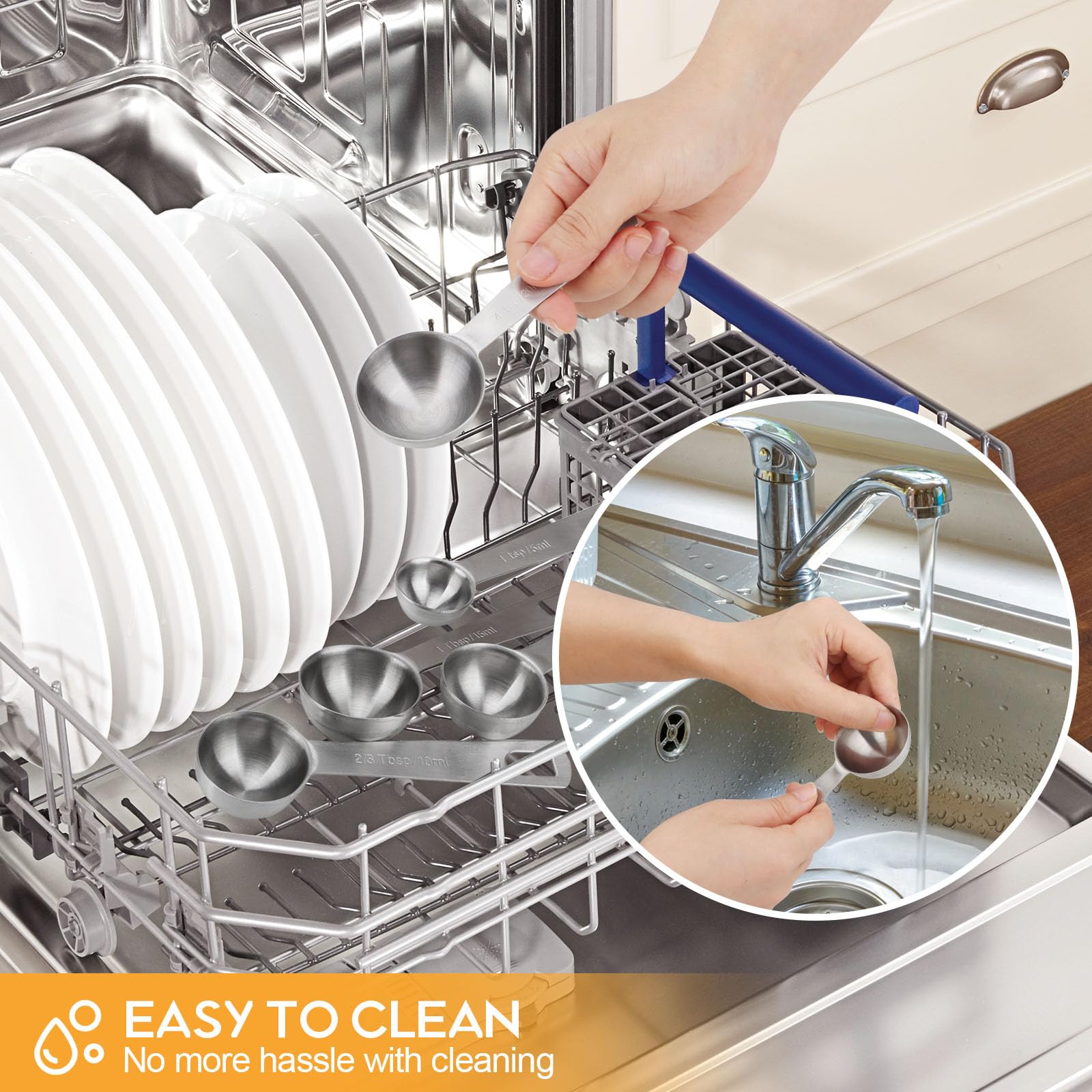 AUOIKK juego compacto de dos cucharas, ahorro de tiempo en cocina.
