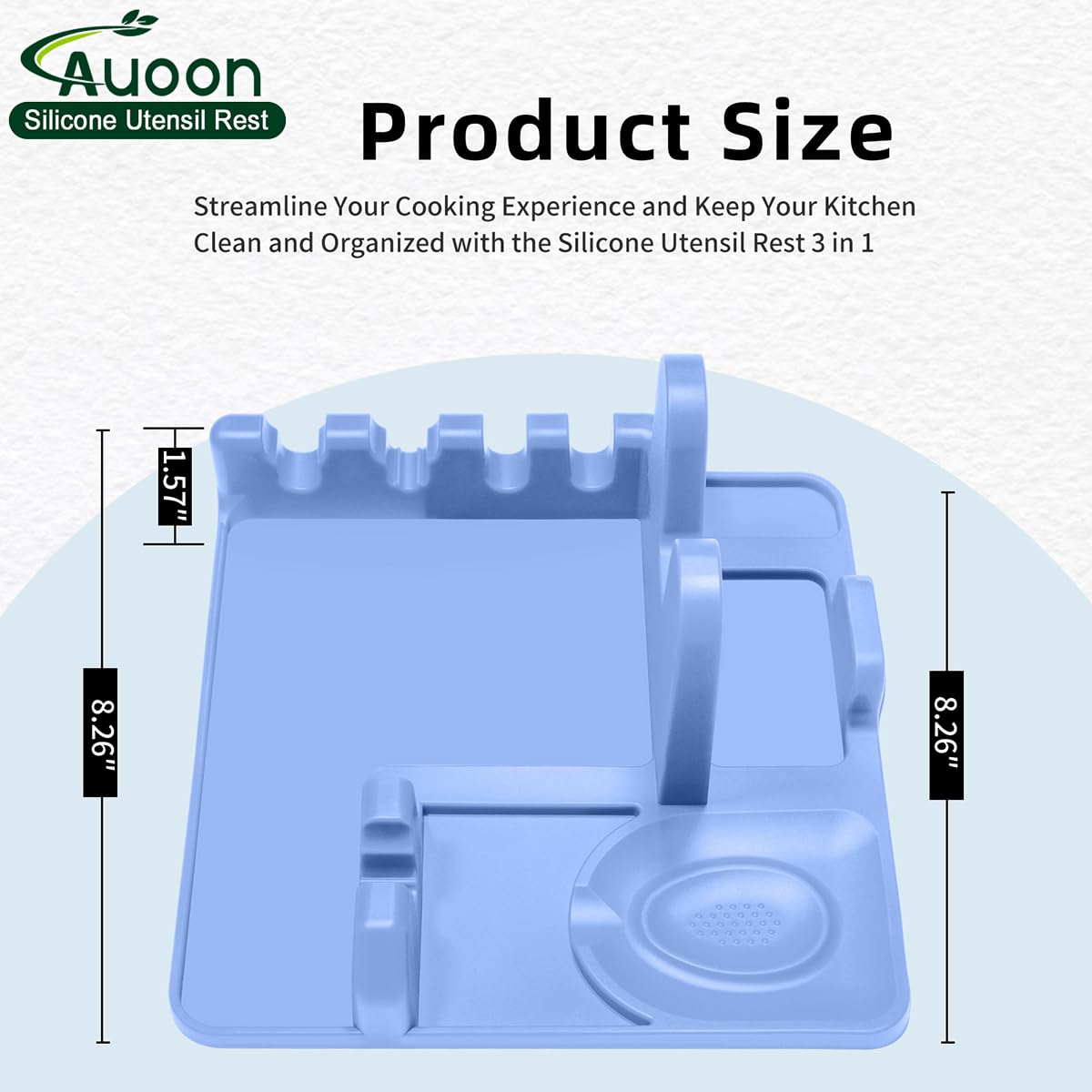 AUOON diseño 4-1-1 para utensilios, organización rápida en la cocina.