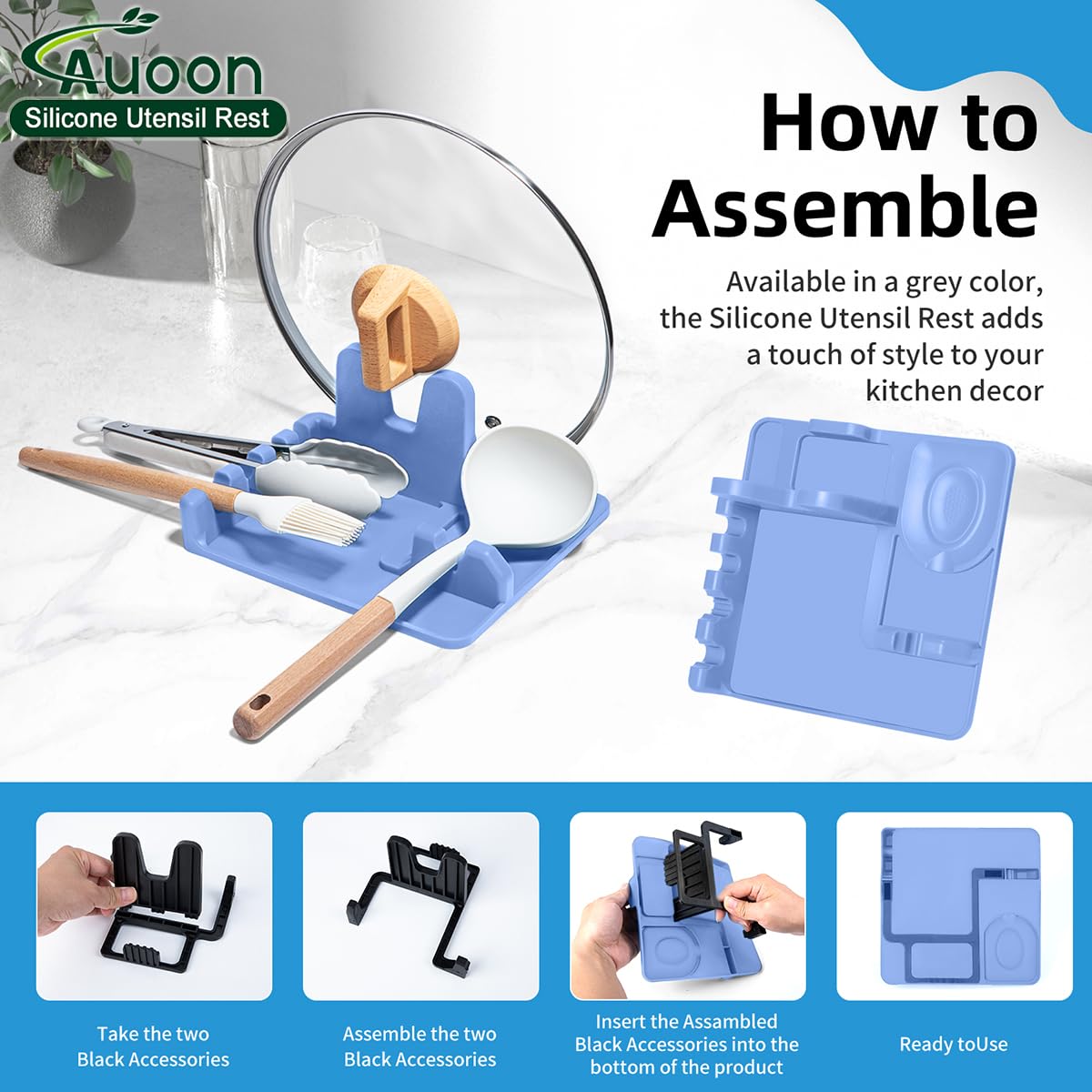 AUOON soporte multifuncional para cocina, ideal para tapa y teléfono.