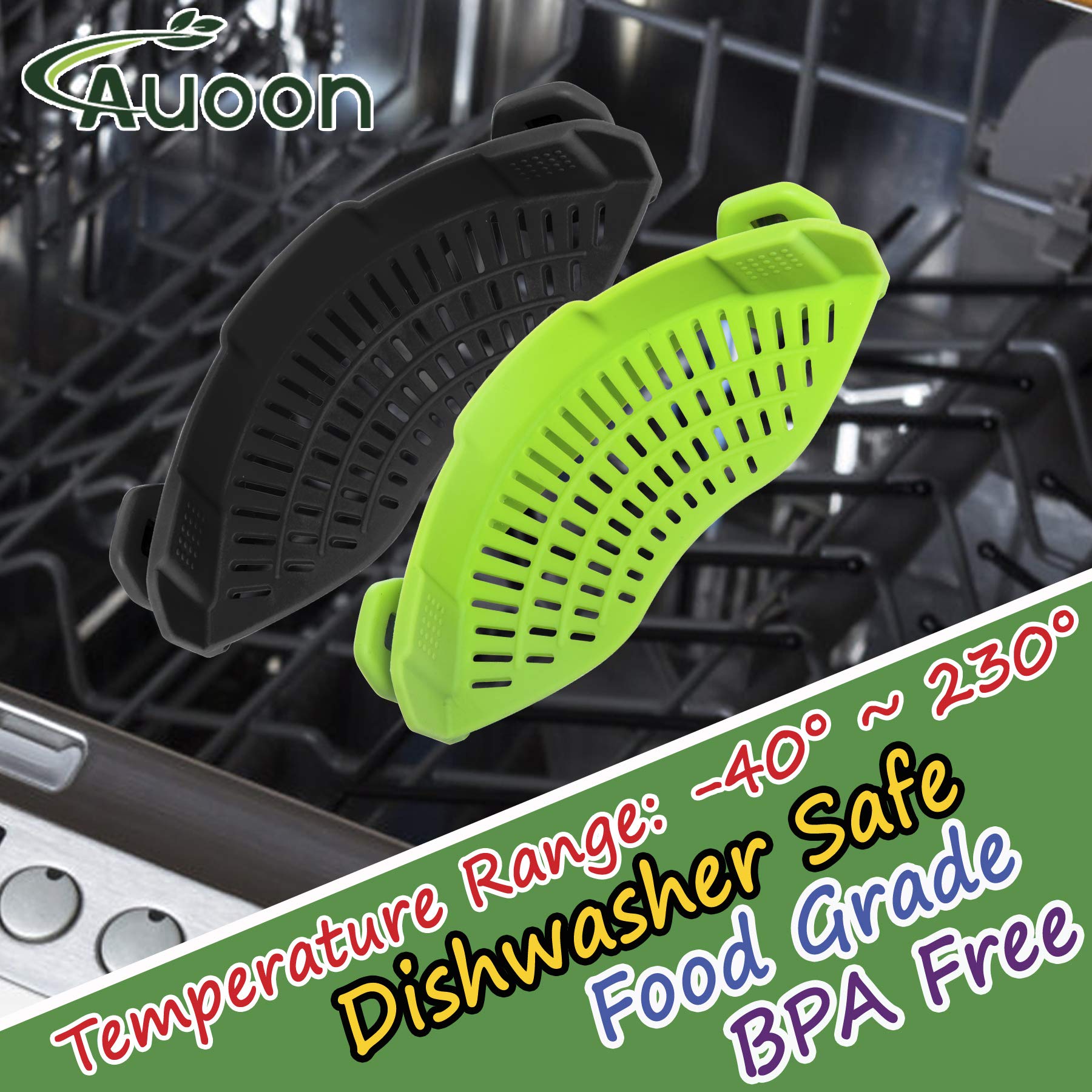 AUOON escurridor de uso múltiple para verduras y pasta.
