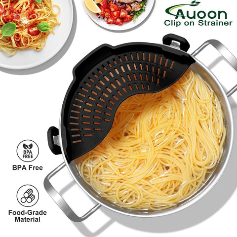 AUOON colador de silicona, apto para lavavajillas y alimentos.