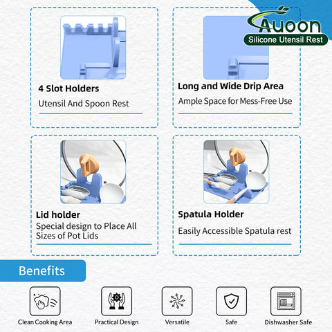 AUOON silicona de grado alimentario, segura para utensilios y alimentos.