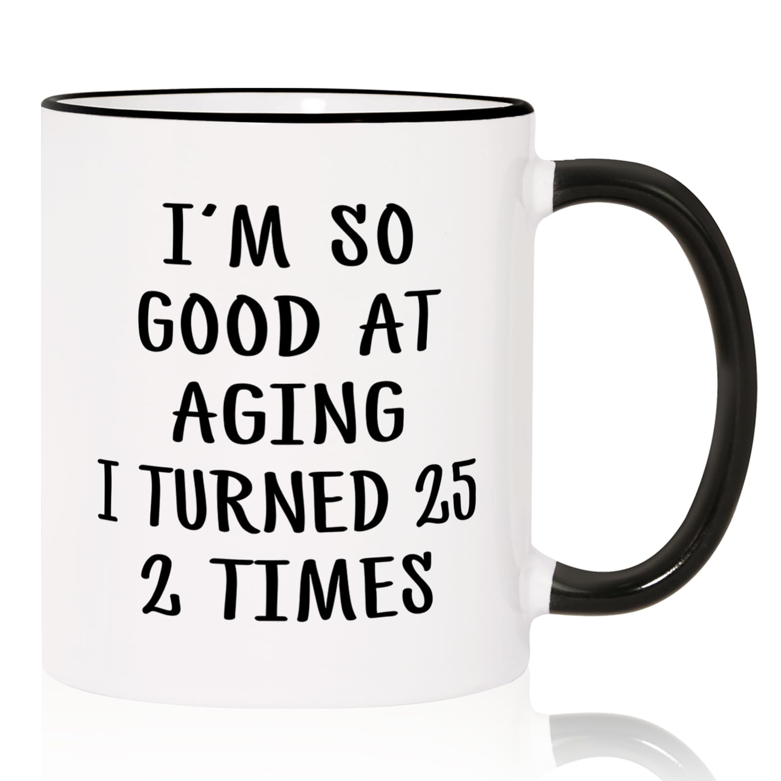 Aurahouse Taza 50cumpleanos con diseno doble cara, ideal para celebraciones con humor.