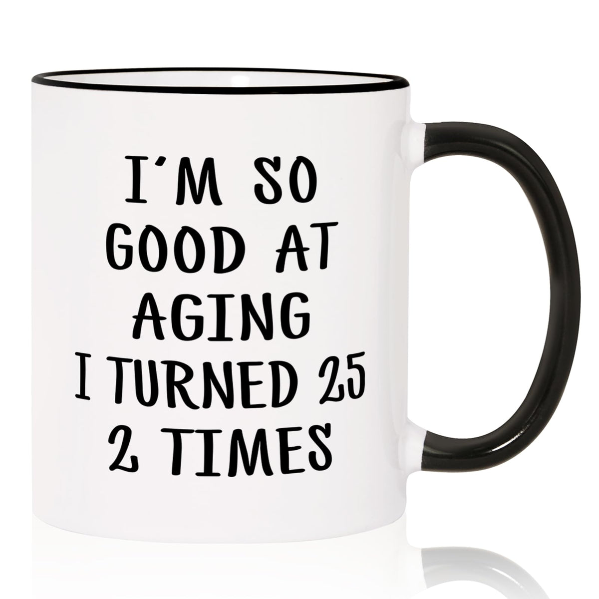Aurahouse Taza 50cumpleanos con diseno doble cara, ideal para celebraciones con humor.