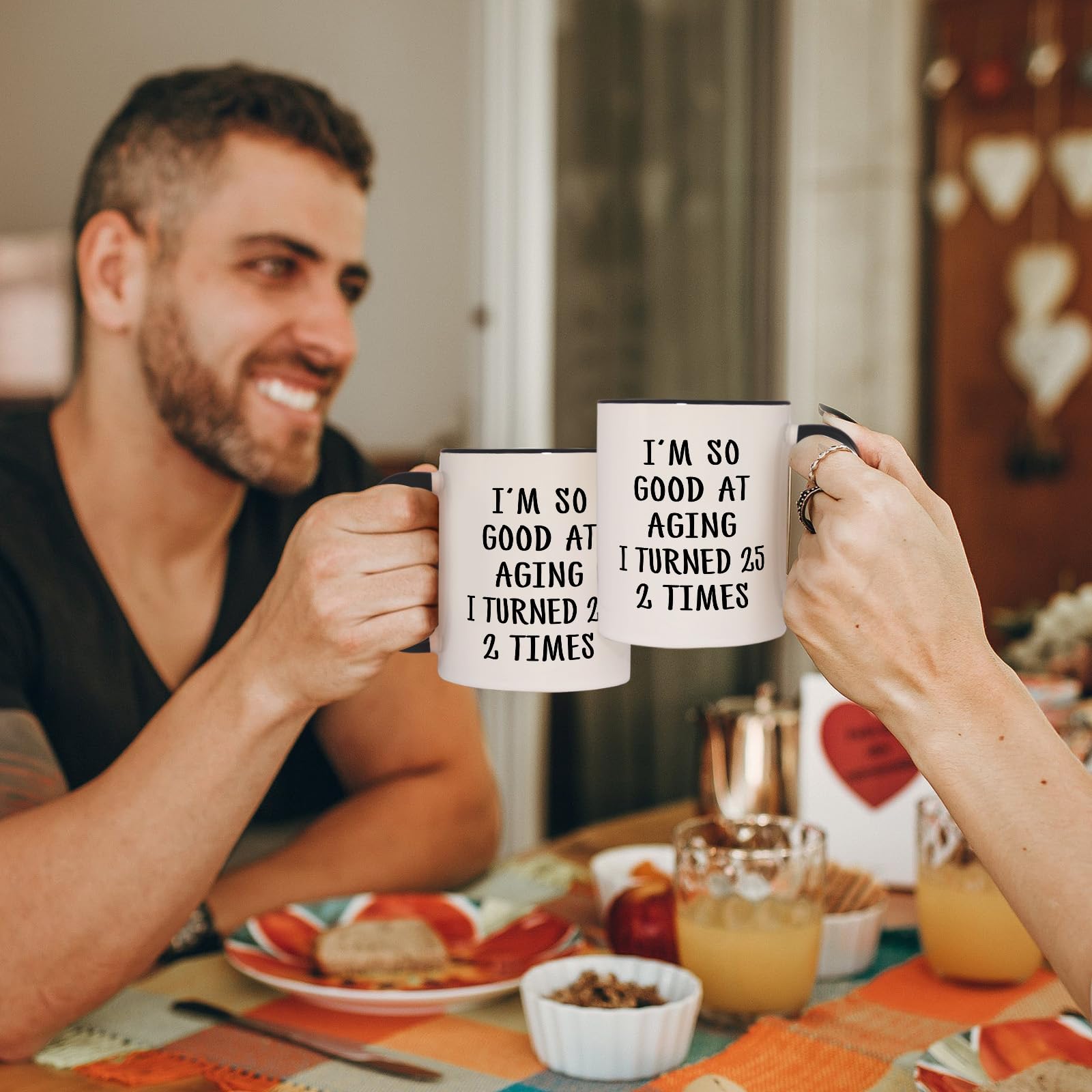 Aurahouse Taza 50cumpleanos, impresion duradera para uso diario.