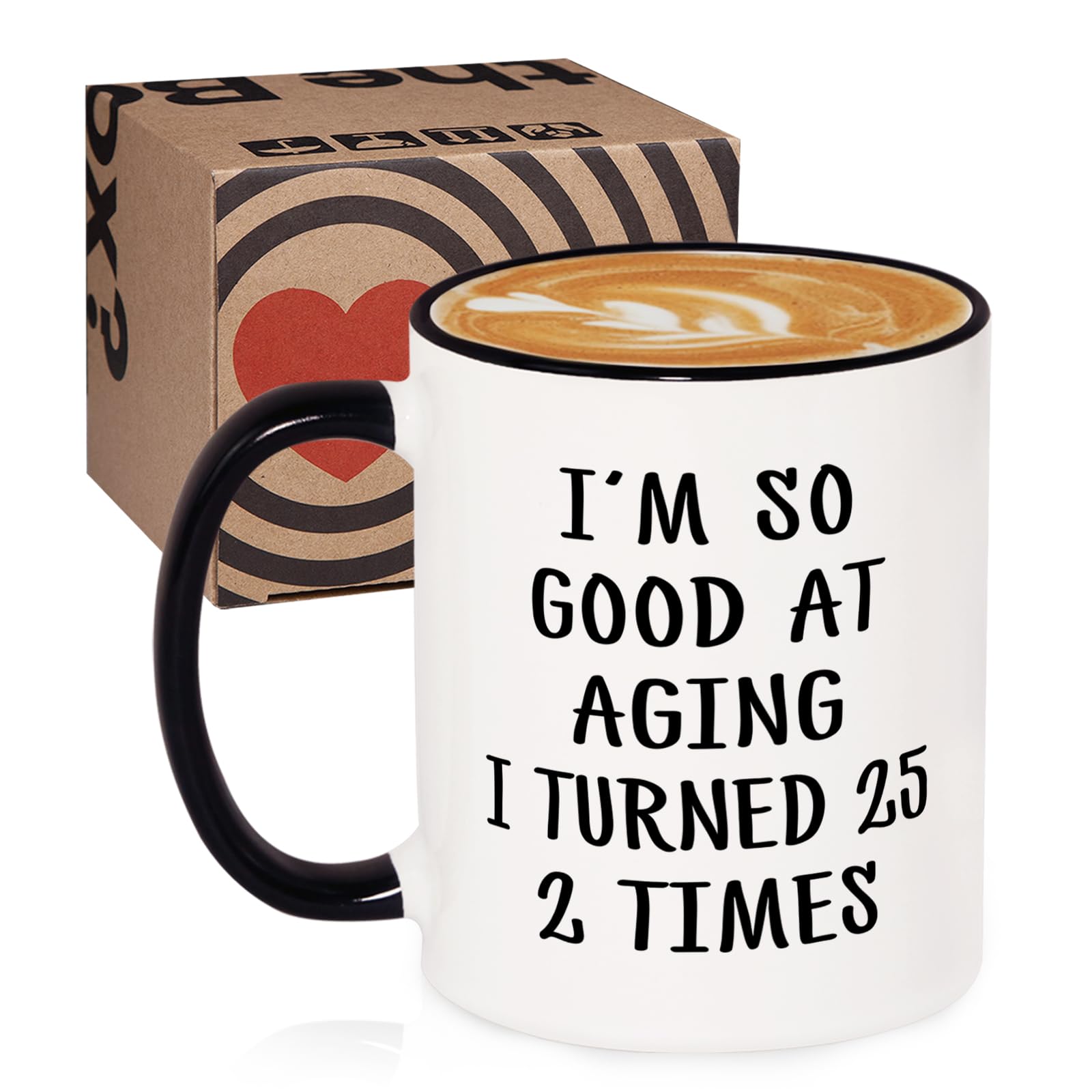 Aurahouse Taza 50cumpleanos, uso diario para cafe o te.