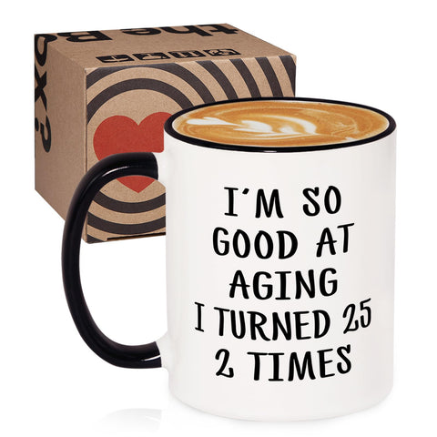 Aurahouse Taza 50cumpleanos, uso diario para cafe o te.