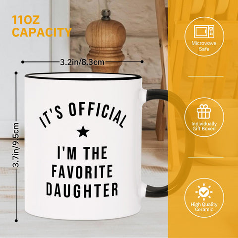 Aurahouse Taza Hija Favorita apta lavavajillas para limpieza sin esfuerzo.