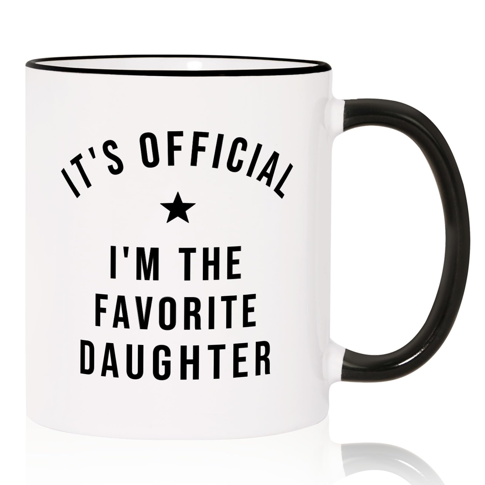 Aurahouse Taza Hija Favorita, vista frontal, regalo perfecto para celebrar su rol especial.