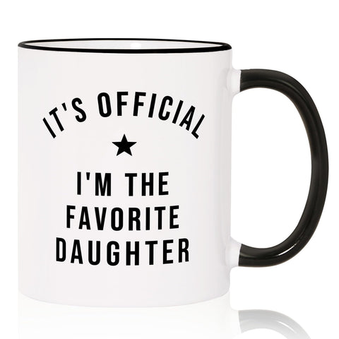 Aurahouse Taza Hija Favorita, vista frontal, regalo perfecto para celebrar su rol especial.