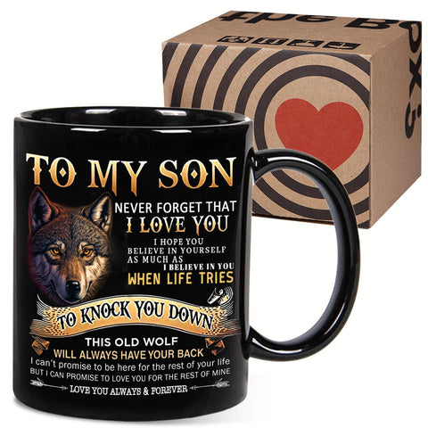 Aurahouse Taza Hijo Mensaje Poderoso 11oz para celebrar graduación