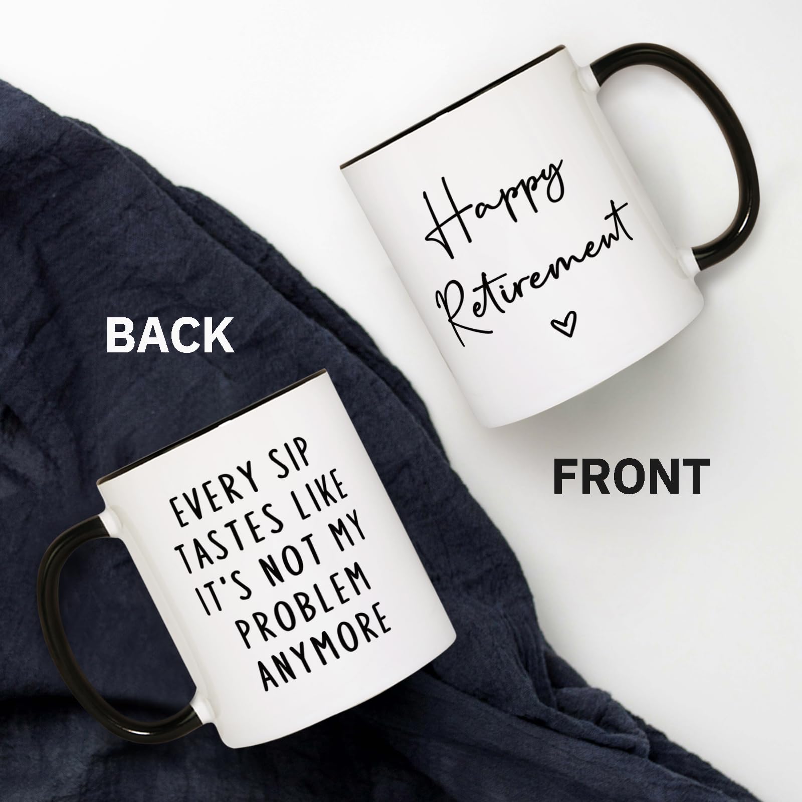 Aurahouse taza jubilación dorso con diseño de doble cara para regalo memorable.