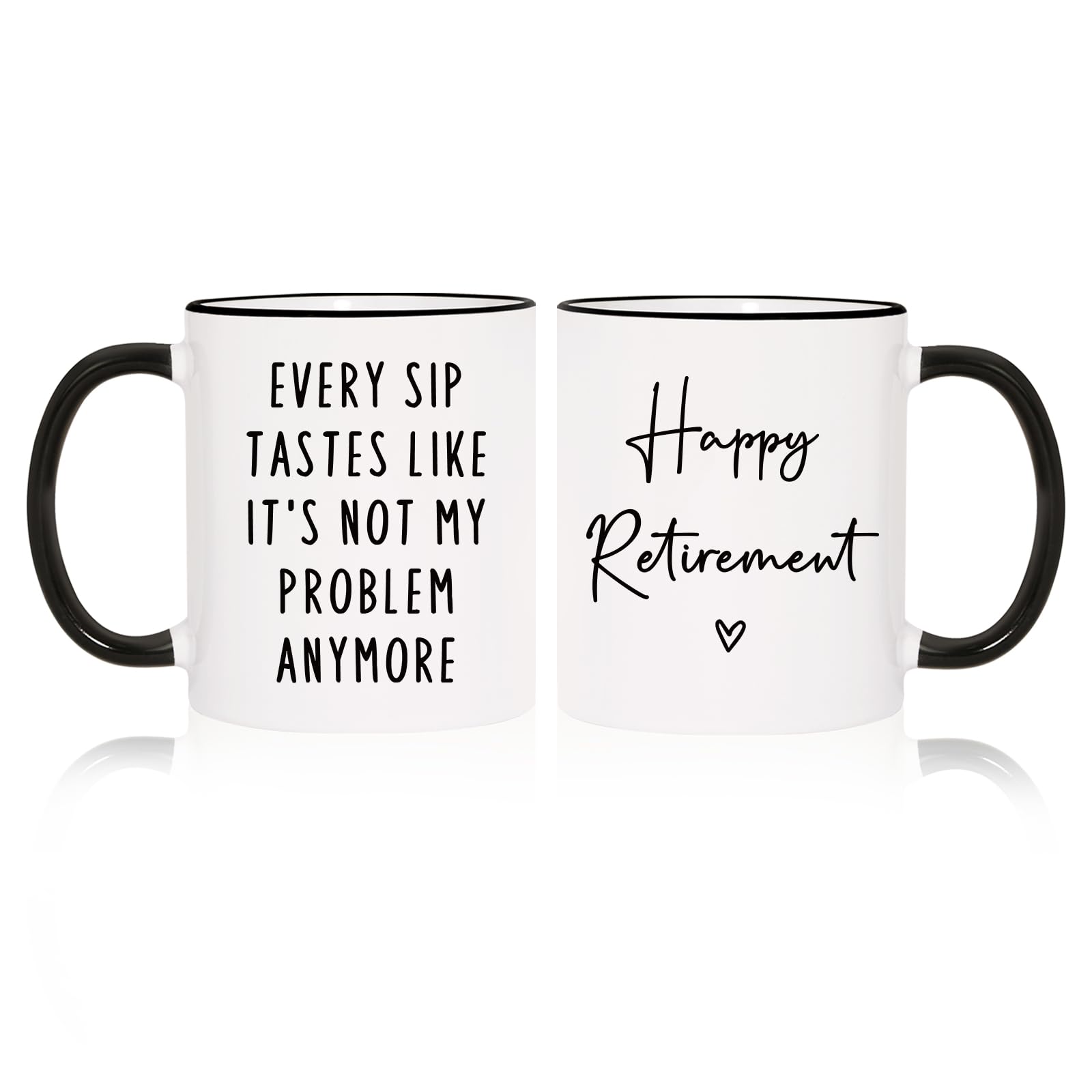 Aurahouse taza jubilación frontal con frase divertida para empezar el día.