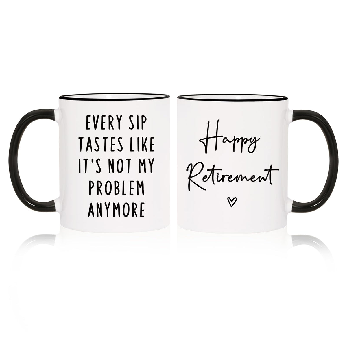 Aurahouse taza jubilación frontal con frase divertida para empezar el día.