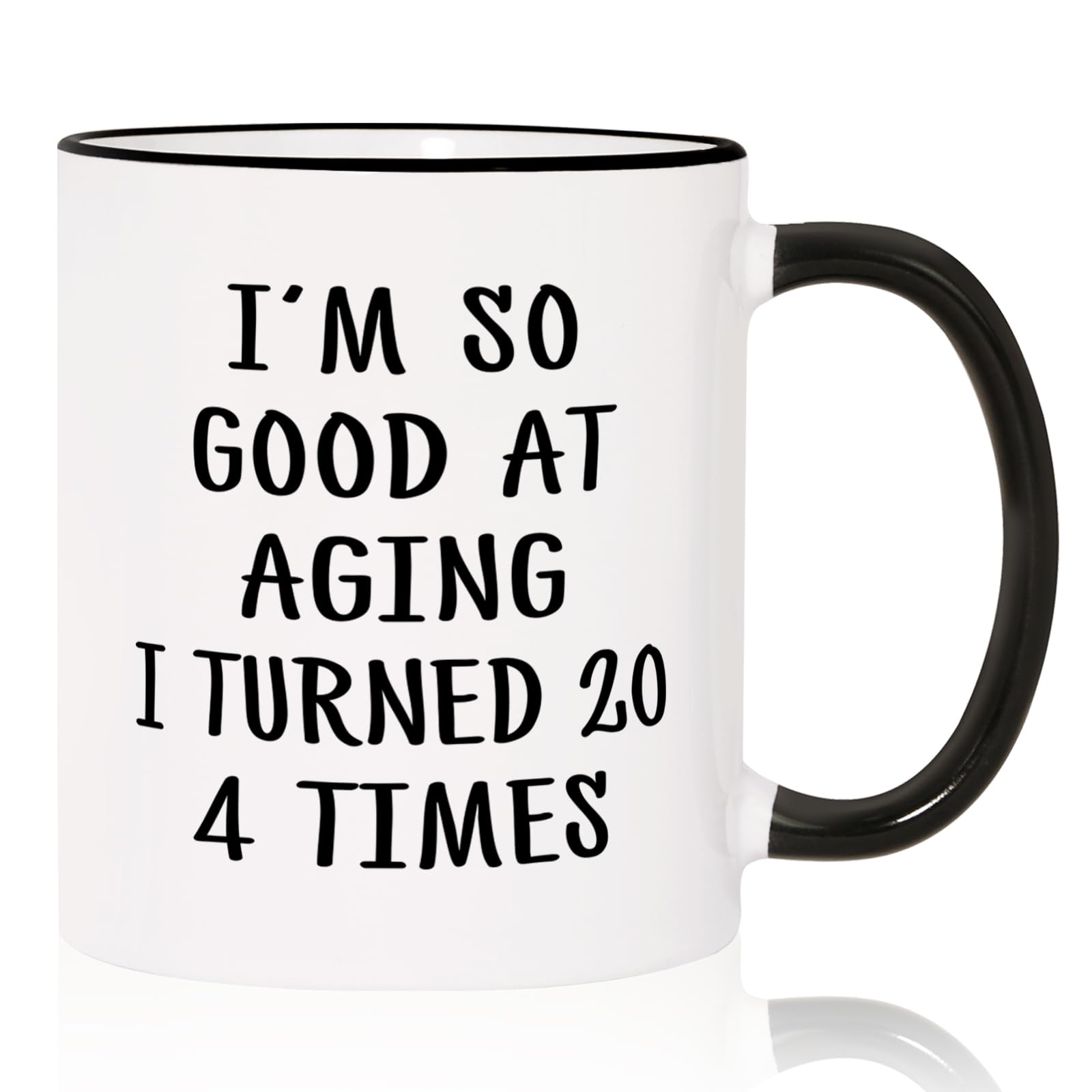 Aurahouse Taza 80 Aniversario frente, regalo divertido para el 80 cumpleaños.