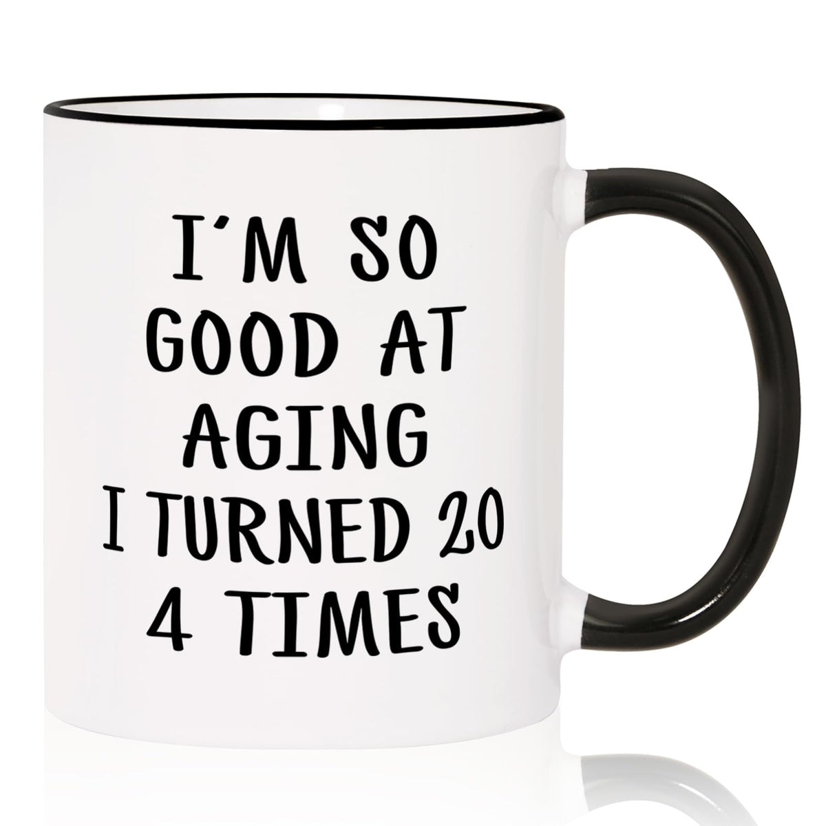 Aurahouse Taza 80 Aniversario frente, regalo divertido para el 80 cumpleaños.