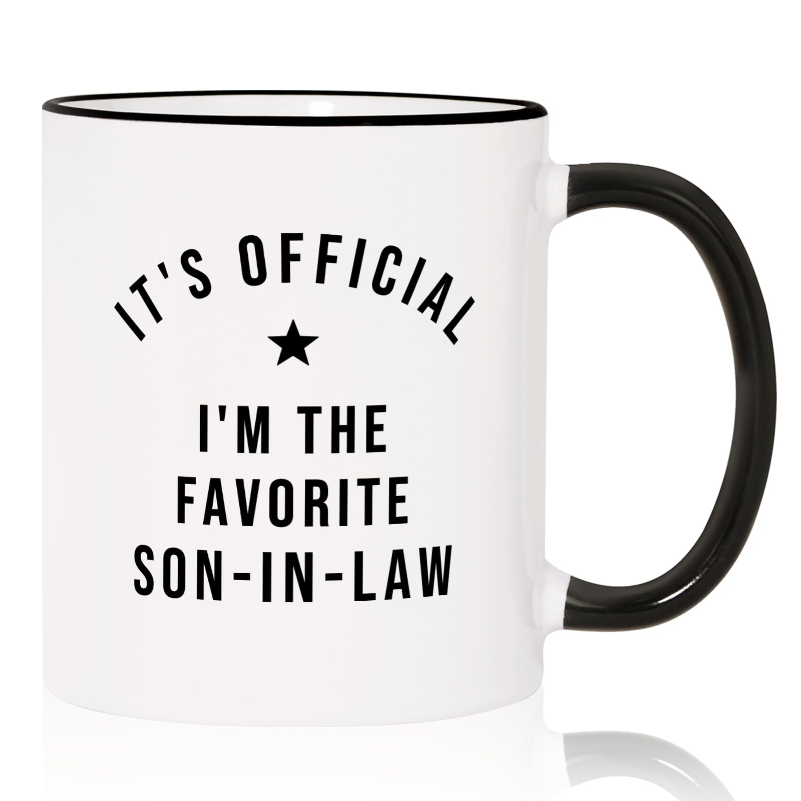 Aurahouse Taza yerno favorito frente doble para lucir el mensaje desde cualquier ángulo.