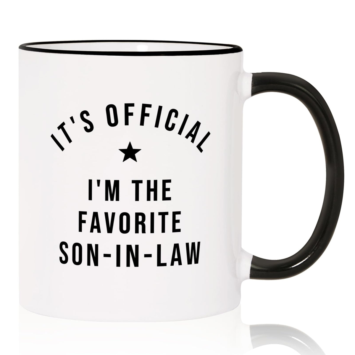 Aurahouse Taza yerno favorito frente doble para lucir el mensaje desde cualquier ángulo.